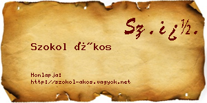 Szokol Ákos névjegykártya